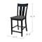 International Concepts Ava Solid Wood Counter Height Bar Stool - 24" Seat Height - Coal S75-132 - alternate 9